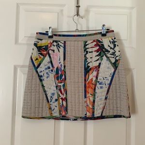 Multi color quilt mini skirt